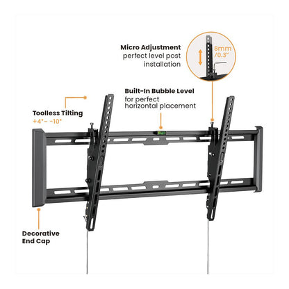 VALUE TV-Wandhalterung, neigbar, 43-90 Zoll, bis 75 kg