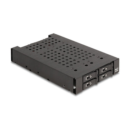 3.5" Wechselrahmen für 4 x M.2 NVMe SSD mit Slim SAS SFF-8654 Anschluss