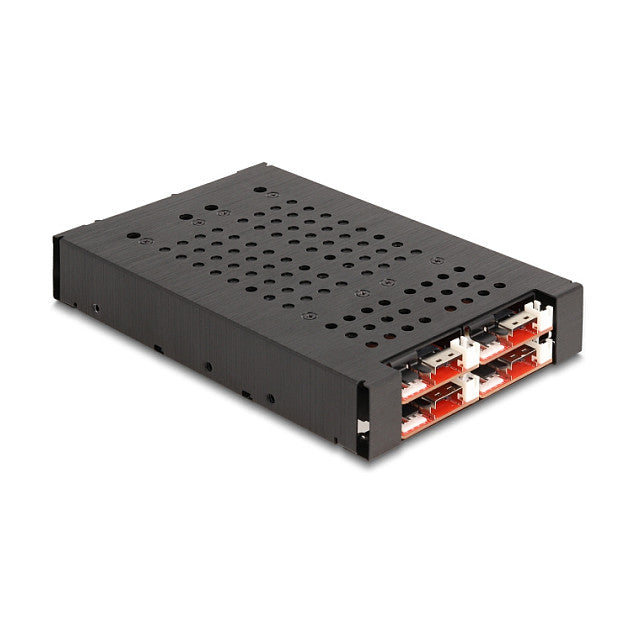 3.5" Wechselrahmen für 4 x M.2 NVMe SSD mit Slim SAS SFF-8654 Anschluss