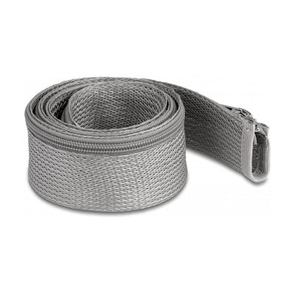 Geflechtschlauch mit Reißverschluss hitzebeständig 1 m x 50 mm grau