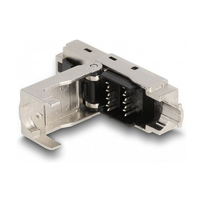 RJ45 Stecker zu LSA mit Knickschutztülle und Staubschutz Cat.6A werkzeugfrei