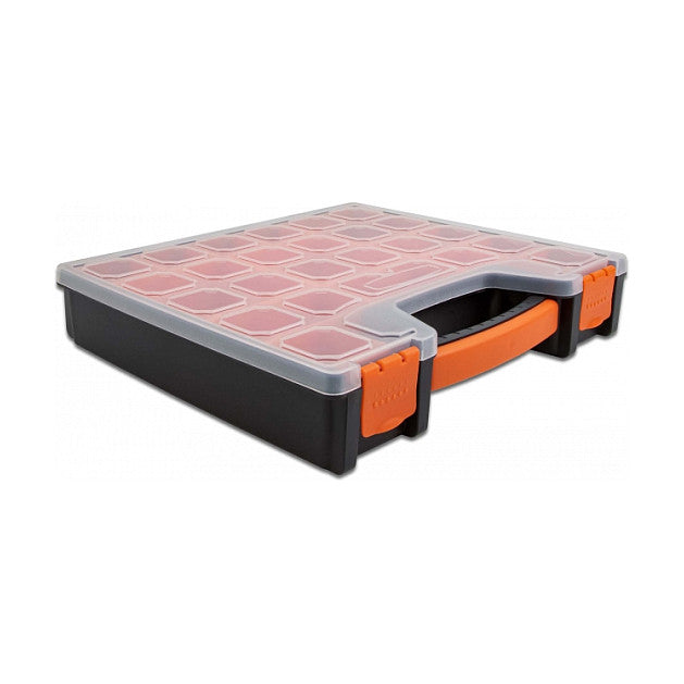 Sortimentsbox mit 14 Fächern 312 x 272 x 60 mm orange / schwarz