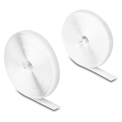 Strapazierfähiges Klettband mit Haft- und Flauschband L 10 m x B 20 mm weiß
