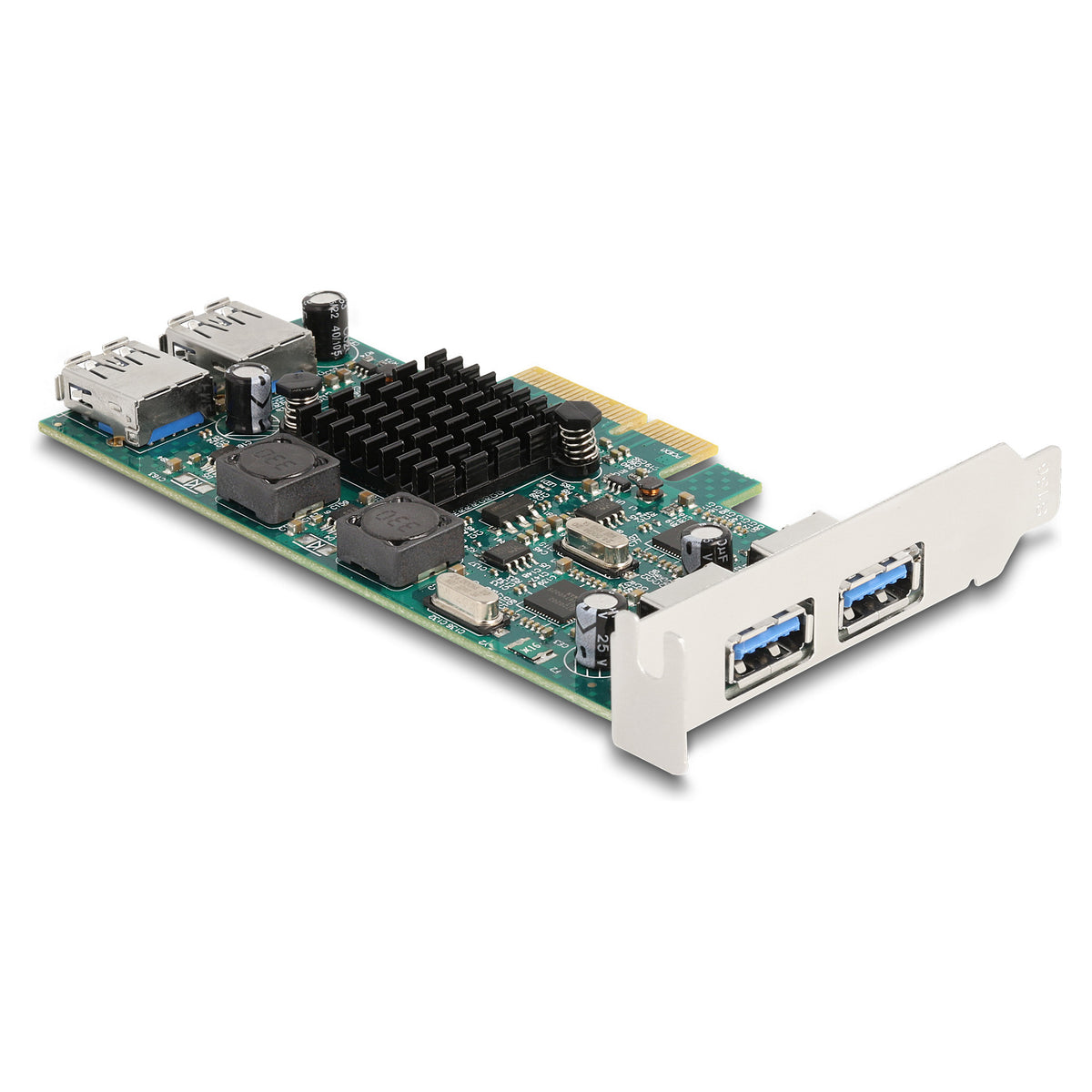 PCI Express x4 Karte zu 2 x extern USB 5 Gbps Typ-A + 2 x intern USB 5 Gbps Typ-A Dual Channel - Low Profile Formfaktor