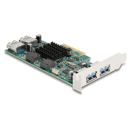 PCI Express x4 Karte zu 2 x extern USB 5 Gbps Typ-A + 2 x intern USB 5 Gbps Typ-A Dual Channel - Low Profile Formfaktor