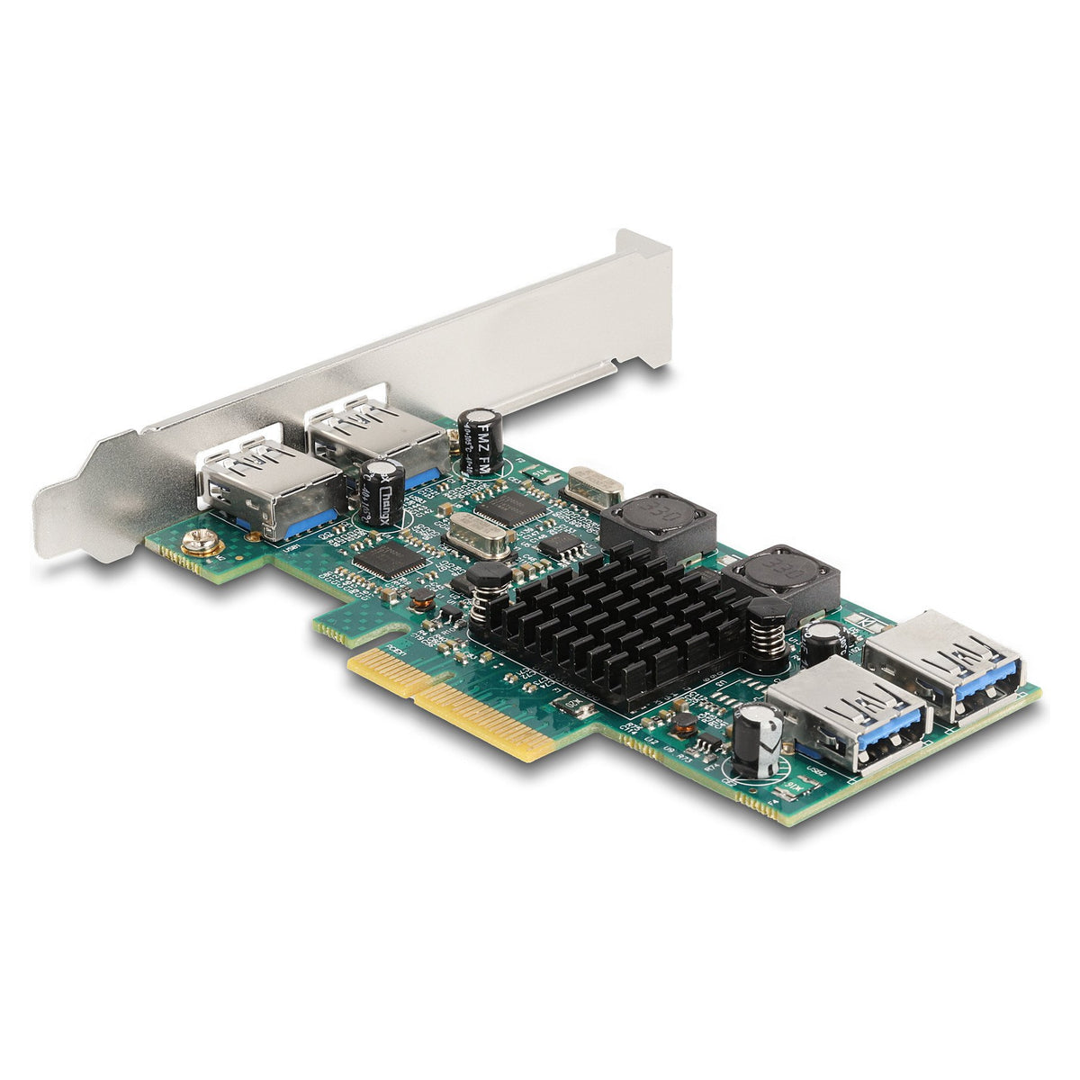 PCI Express x4 Karte zu 2 x extern USB 5 Gbps Typ-A + 2 x intern USB 5 Gbps Typ-A Dual Channel - Low Profile Formfaktor