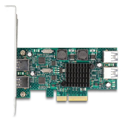 PCI Express x4 Karte zu 2 x extern USB 5 Gbps Typ-A + 2 x intern USB 5 Gbps Typ-A Dual Channel - Low Profile Formfaktor