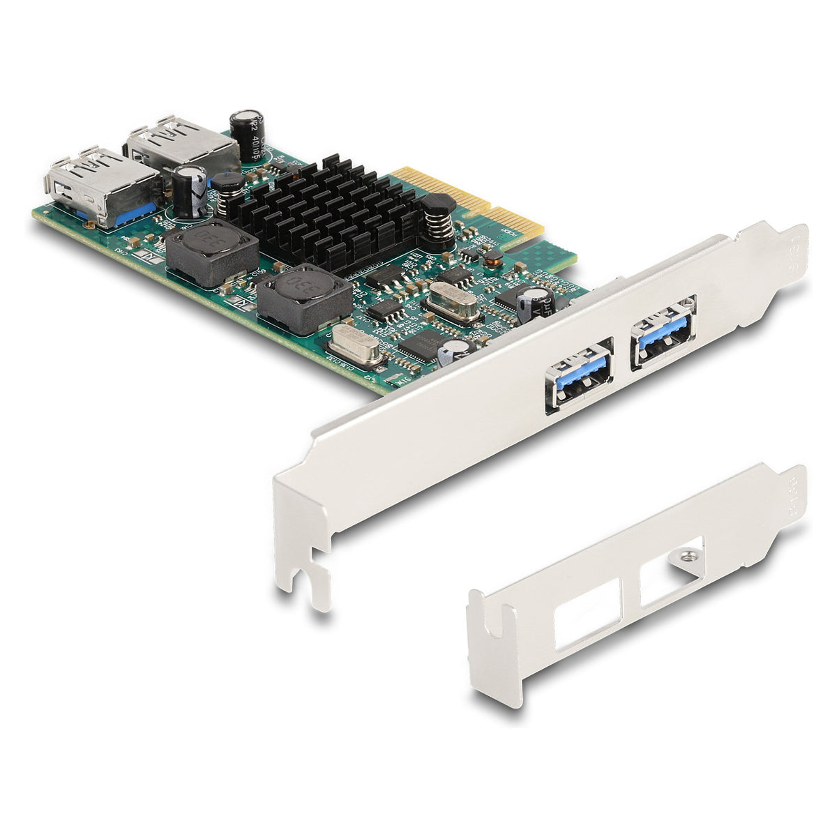 PCI Express x4 Karte zu 2 x extern USB 5 Gbps Typ-A + 2 x intern USB 5 Gbps Typ-A Dual Channel - Low Profile Formfaktor