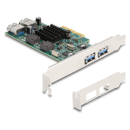 PCI Express x4 Karte zu 2 x extern USB 5 Gbps Typ-A + 2 x intern USB 5 Gbps Typ-A Dual Channel - Low Profile Formfaktor