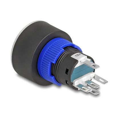 Drucktaster zum Einbau 22 mm 5 x Lötanschluss Taster flach Kunststoff LED grün