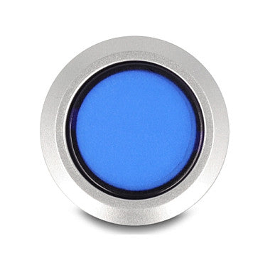 Drucktaster zum Einbau 22 mm 5 x Lötanschluss Taster flach Kunststoff LED blau