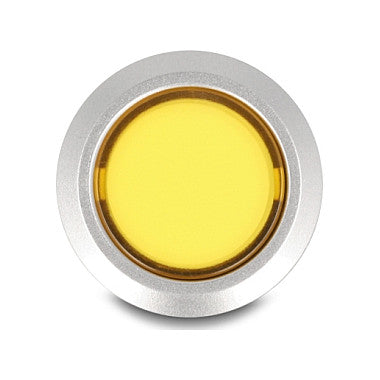 Drucktaster zum Einbau 22 mm 5 x Lötanschluss Taster flach Kunststoff LED gelb