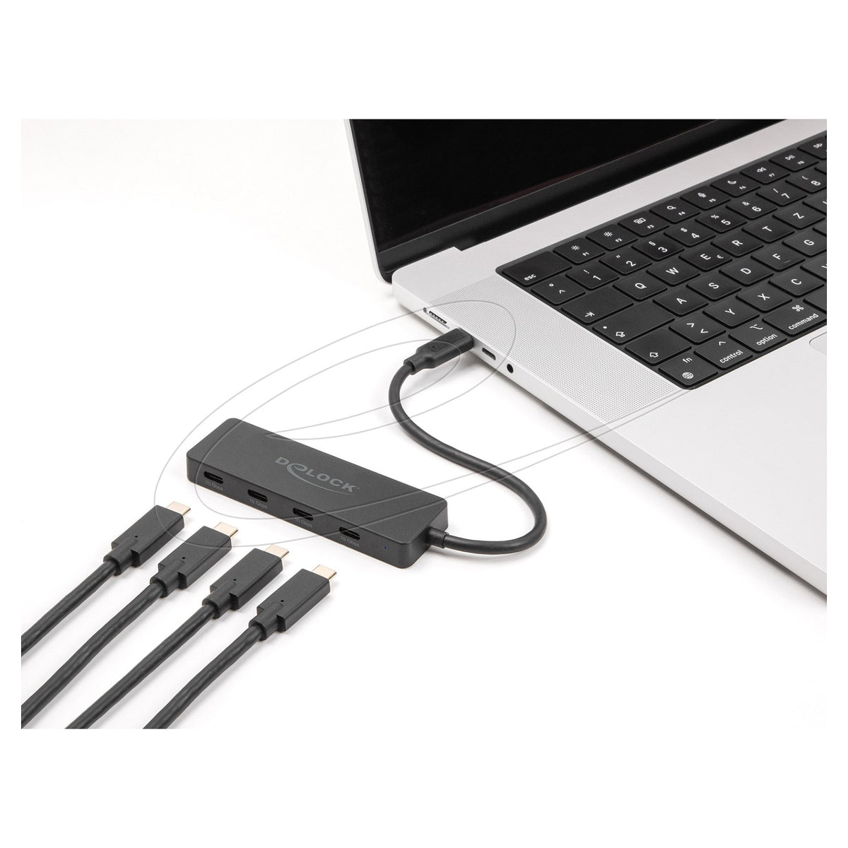 USB 10 Gbps USB Type-C™ Hub mit 4 x USB Type-C™ Buchse schwarz
