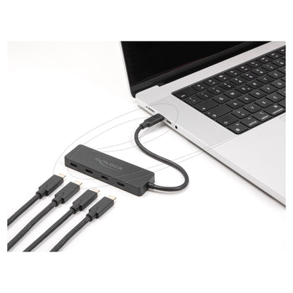 USB 10 Gbps USB Type-C™ Hub mit 4 x USB Type-C™ Buchse schwarz
