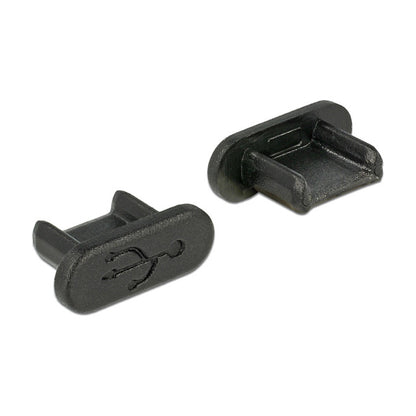 Staubschutz für USB 2.0 Micro-B Buchse ohne Griff 10 Stück schwarz