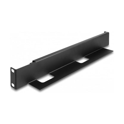 19" Tragschiene längenverstellbar 368 - 600 mm für Netzwerkschrank 1 HE schwarz 2 Stück