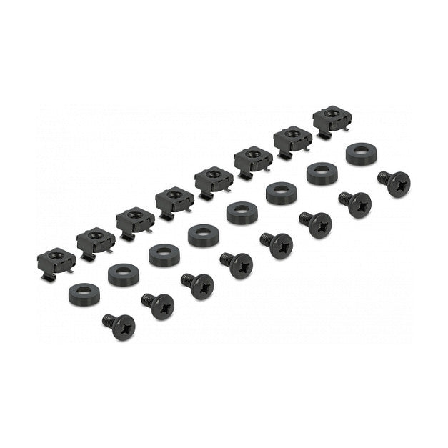 19" Tragschiene längenverstellbar 368 - 600 mm für Netzwerkschrank 1 HE schwarz 2 Stück