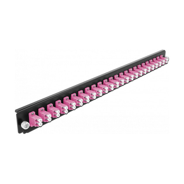 19" LWL Spleißbox Frontblende 24 Port LC Duplex violett
