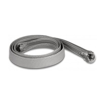 Geflechtschlauch mit Reißverschluss hitzebeständig 1 m x 20 mm grau