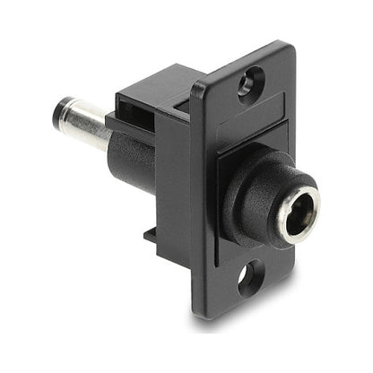 Panel Mount DC 5,5 x 2,1 mm Buchse zu DC 5,5 x 2,1 mm Stecker schwarz