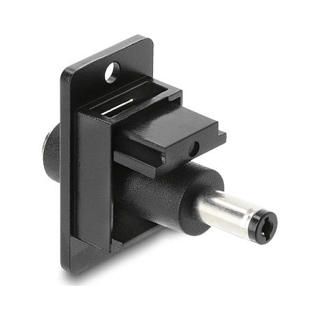 Panel Mount DC 5,5 x 2,1 mm Buchse zu DC 5,5 x 2,1 mm Stecker schwarz