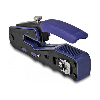 Crimpzange für 8P/ RJ45 Modularstecker mit Klinge und Abisolierer (Easy-Connect)