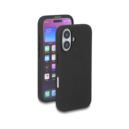 Schutzhülle für iPhone 16 aus Soft-Touch Silikon schwarz