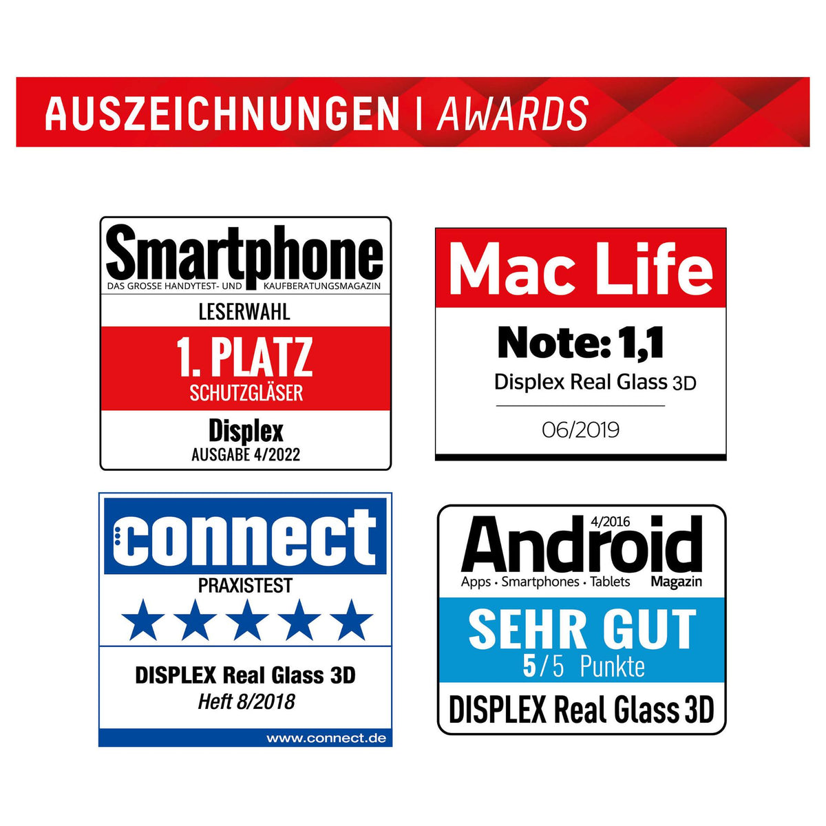 Displex Full Cover Schutzglas für Iphone 15/15 Pro