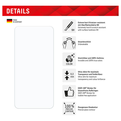 DISPLEX Smart Glass (9H) für Samsung Galaxy S24/S25 Montagesticker, unzerbrechlich, ultra-dünn, unsichtbar