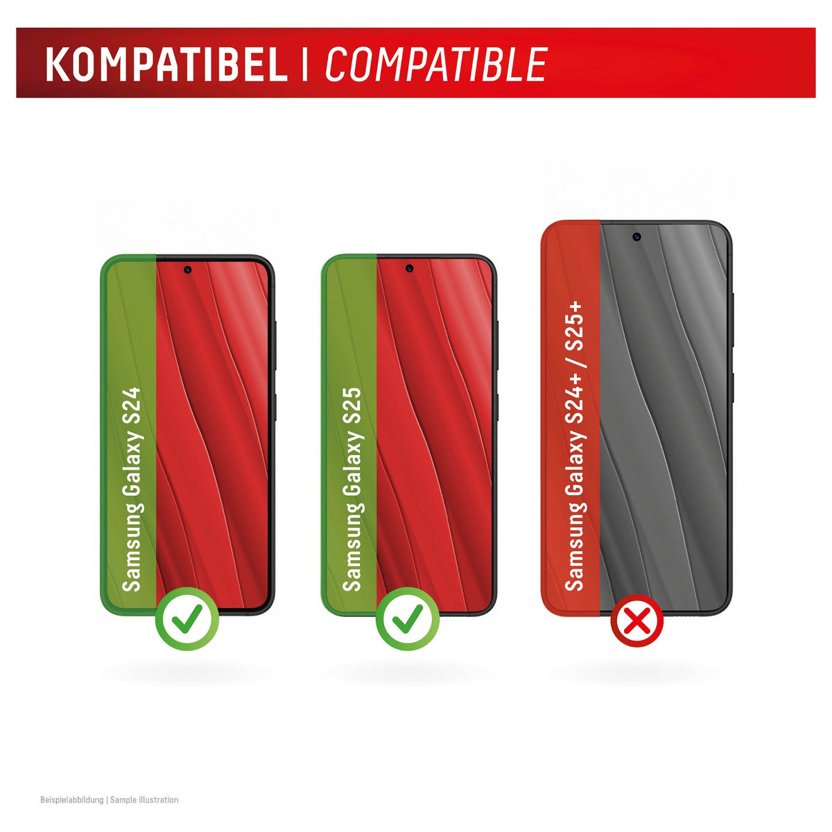 DISPLEX Panzerglas 2D/ Clear (10H) für Samsung Galaxy S24 Eco-Montagerahmen, Tempered Glas, kratzer-resistente Schutzfolie, hüllenfreundlich