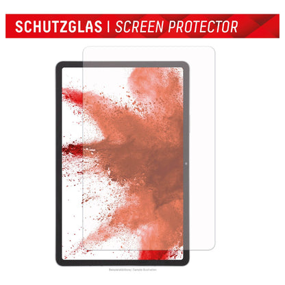 DISPLEX Tablet Glass (9H) Samsung Tab S8/S9/S9FE/S10FE/S10 Lite Eco-Montagerahmen L-Form, unzerbrechlich, ultra-dünn, unsichtbar