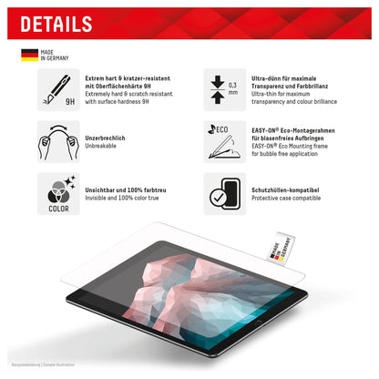 DISPLEX Tablet Glasschutzfolie für Samsung Galaxy Tab A9+/A11+