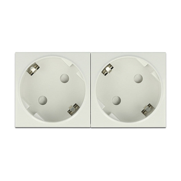Easy 45 Schutzkontakt-Steckdose 45°-Anordnung 2-fach erweiterbar 45 x 45 mm 5 Stück