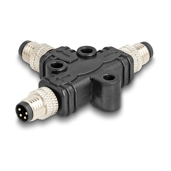 M8 T-Splitter A-kodiert 4 Pin 1 x Stecker zu 2 x Stecker Parallelschaltung