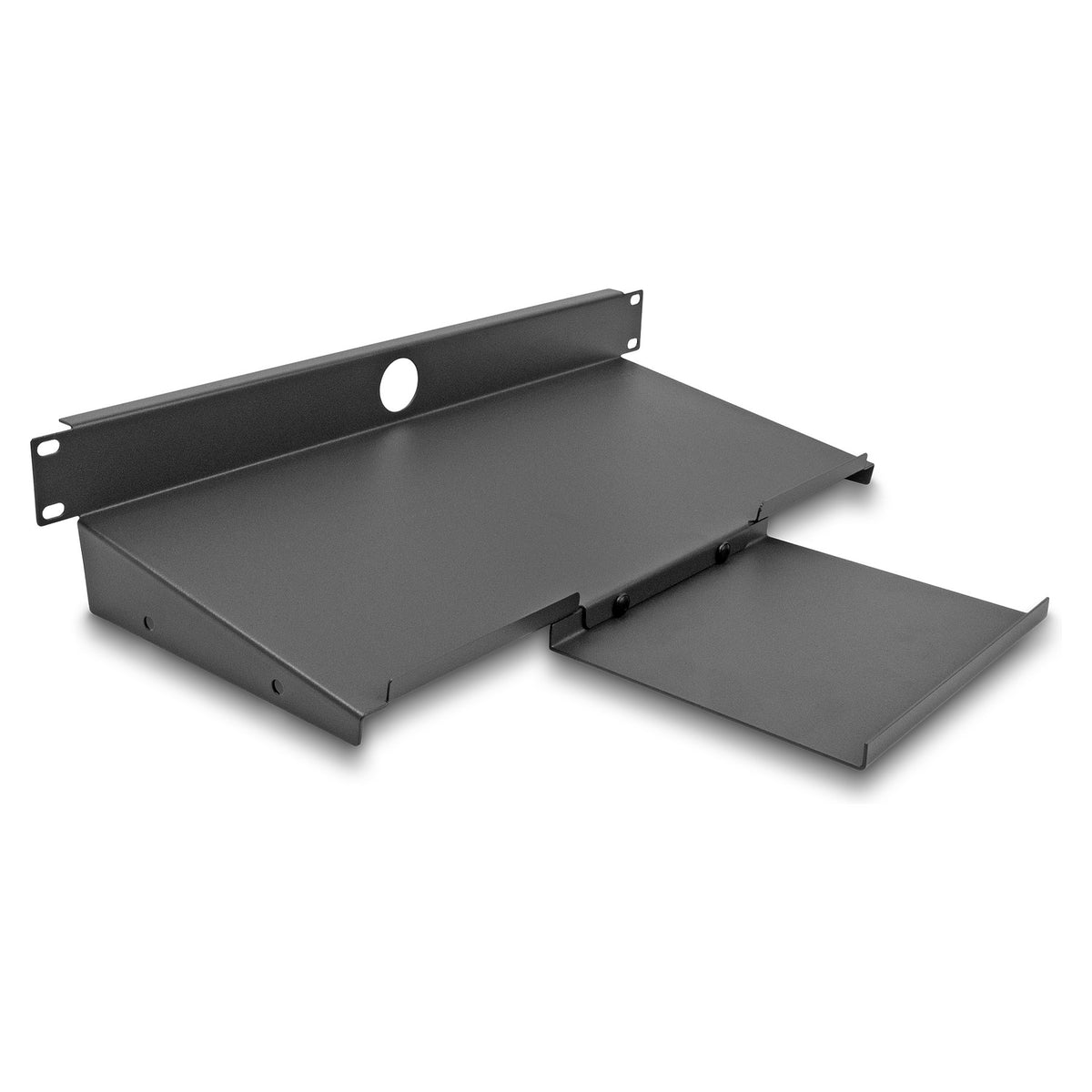 19" Fachboden für Tastatur und Maus 1 HE dunkelgrau