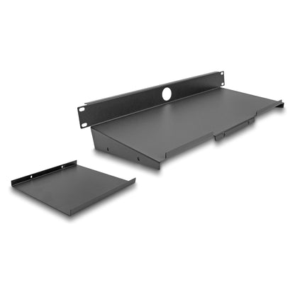 19" Fachboden für Tastatur und Maus 1 HE dunkelgrau