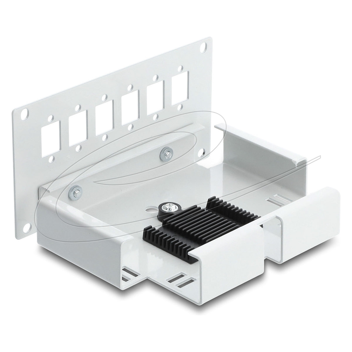 LWL Patchfeld 6 Port für SC Simplex oder LC Duplex grau Metall zur Hutschienen Montage