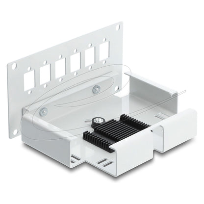 LWL Patchfeld 6 Port für SC Simplex oder LC Duplex grau Metall zur Hutschienen Montage