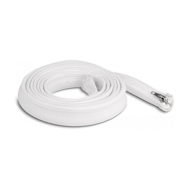 Geflechtschlauch mit Reißverschluss hitzebeständig 2 m x 20 mm weiß