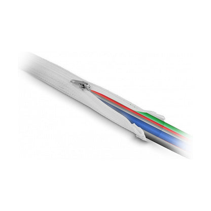 Geflechtschlauch mit Reißverschluss hitzebeständig 2 m x 20 mm weiß