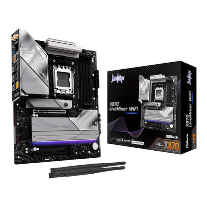 ASRock X870 Livemixer WiFi AM5 ATX HDMI/USB-C DDR5