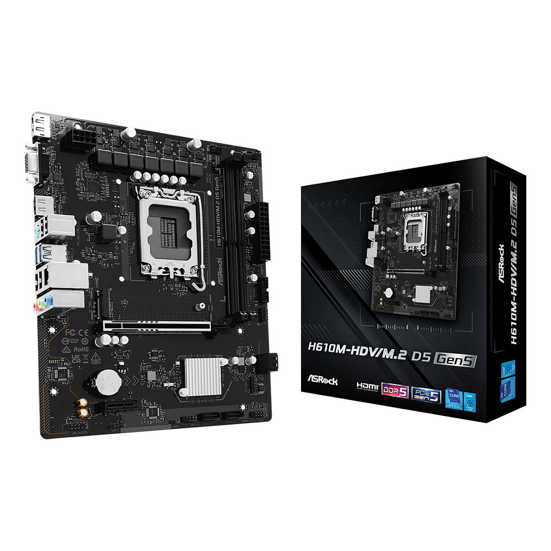 ASROCK H610M-HDV/M.2 D5 GEN5 S1700 mATX Intel H610 2xDDR5 retail