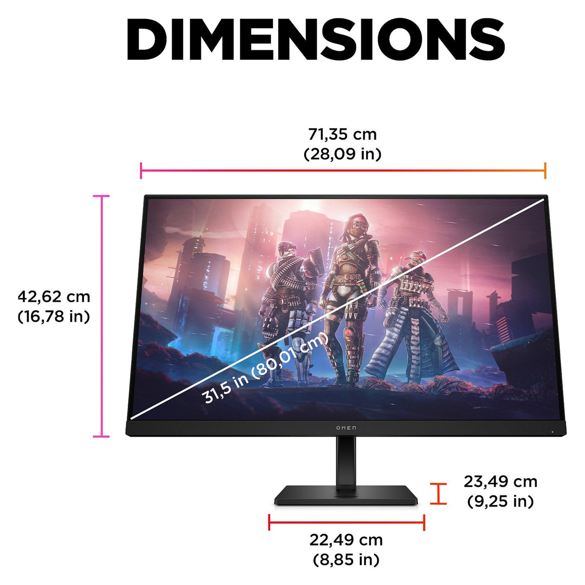 HP OMEN 32q Gaming-Monitor 80cm (31,5 Zoll)