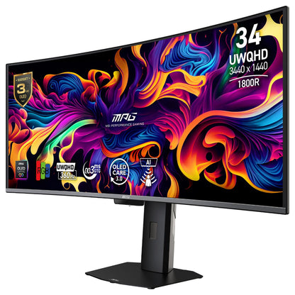 MSI MPG 341CQRDE QD-OLED X36 Gaming Monitor - 360Hz, 0,03ms GtG