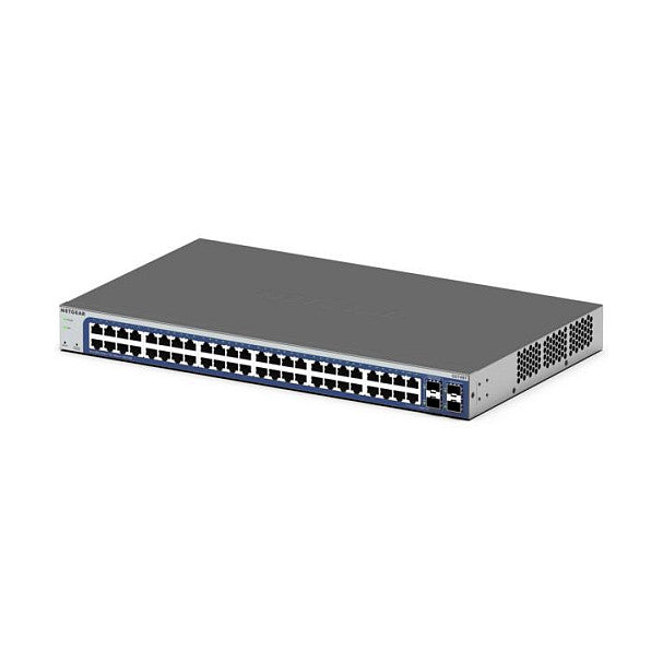 NETGEAR GS748T - V6 - Switch - L3 Lite - Smart - 48 x 10/100/1000 + 2 x Gigabit SFP + 2 x Kombi-Gigabit-SFP - Desktop, an Rack montierbar