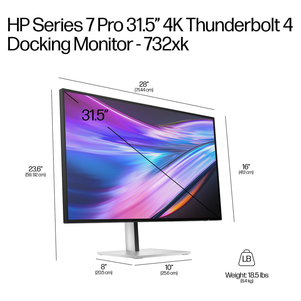 HP Serie 7 Pro 732xk Monitor 80 cm (31,5 Zoll)