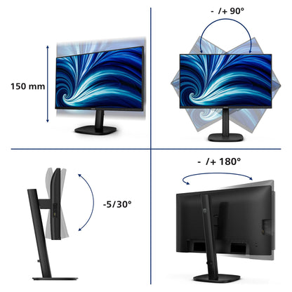 Philips 60,5cm (23,8") 24B2U3601 16:09 HDMI+DP+USB-C black
