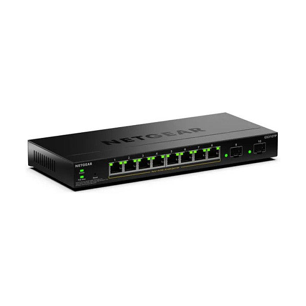 NETGEAR GS310TPv2 - Switch - 2+/L3 Lite - Smart - 8 x 10/100/1000 (PoE+) + 2 x SFP - Desktop, wandmontierbar - PoE+ (55 W)