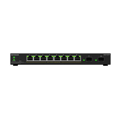 NETGEAR GS310TPv2 - Switch - 2+/L3 Lite - Smart - 8 x 10/100/1000 (PoE+) + 2 x SFP - Desktop, wandmontierbar - PoE+ (55 W)