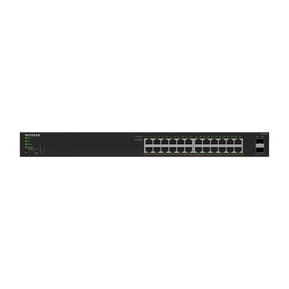 NETGEAR GS324TPv2 - Switch - 2+/L3 Lite - Smart - 24 x 10/100/1000 (PoE+) + 2 x SFP - an Rack montierbar - PoE+ (190 W)